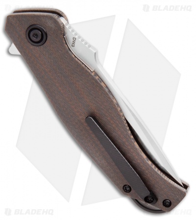 TuyaKnife Envy 3 Liner Lock Knife Crosscut Brown CF (Satin) 1711A