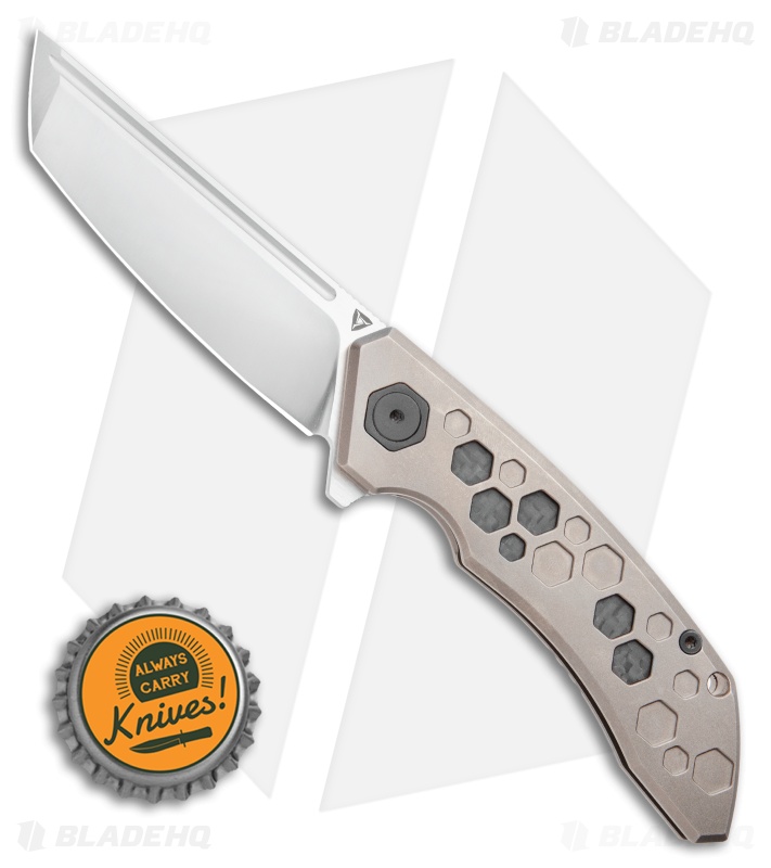 TuyaKnife Hive 2 Frame Lock Knife Bronze Titanium/Carbon Fiber (Satin) 1709B