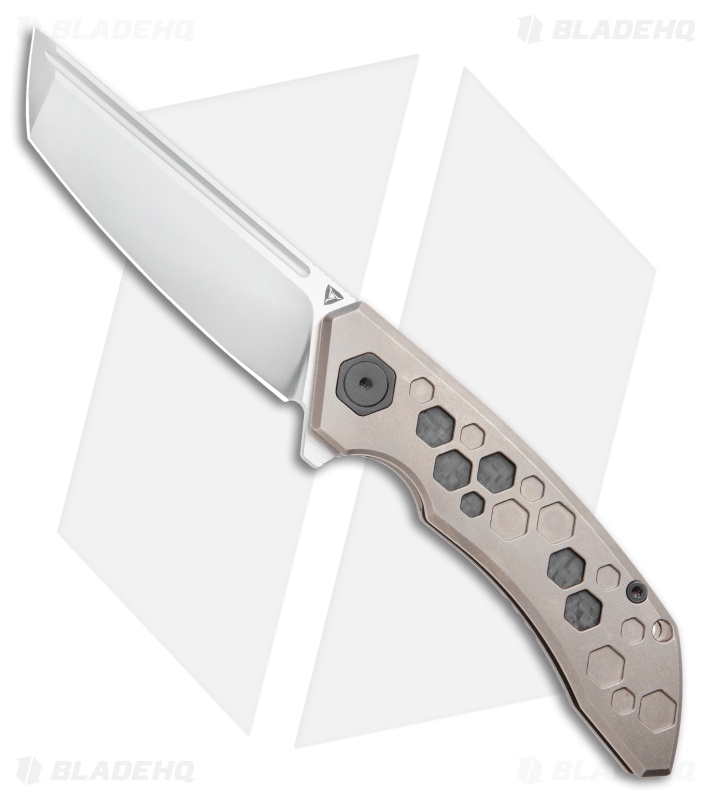 TuyaKnife Hive 2 Frame Lock Knife Bronze Titanium/Carbon Fiber (Satin) 1709B