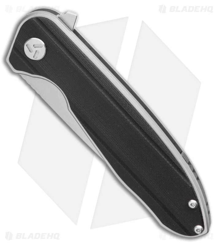 TuyaKnife Talisman Liner Lock Knife Black G-10 (3.5" Stonewash) R001B