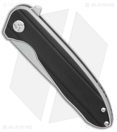 TuyaKnife Talisman Liner Lock Knife Black G-10 (3.5" Stonewash) R001B