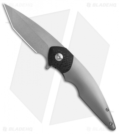 VDK Pioneer of The Nile Frame Lock Knife Ti/CF (4" Stonewash)