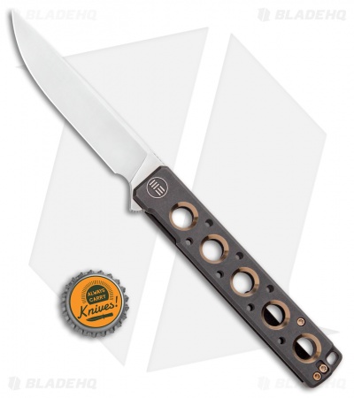 WE Knife Co. Zinker Miscreant Frame Lock Knife Black/Gold Ti (4" Satin) 913A