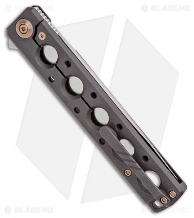 WE Knife Co. Zinker Miscreant Frame Lock Knife Black/Gold Ti (4" Satin) 913A