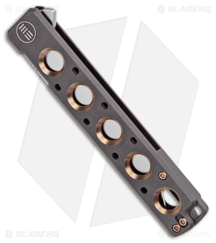 WE Knife Co. Zinker Miscreant Frame Lock Knife Black/Gold Ti (4" Satin) 913A