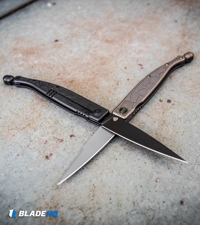 WE Knife Co. Roman Frame Lock Knife | Black Titanium (3.9 Black SW