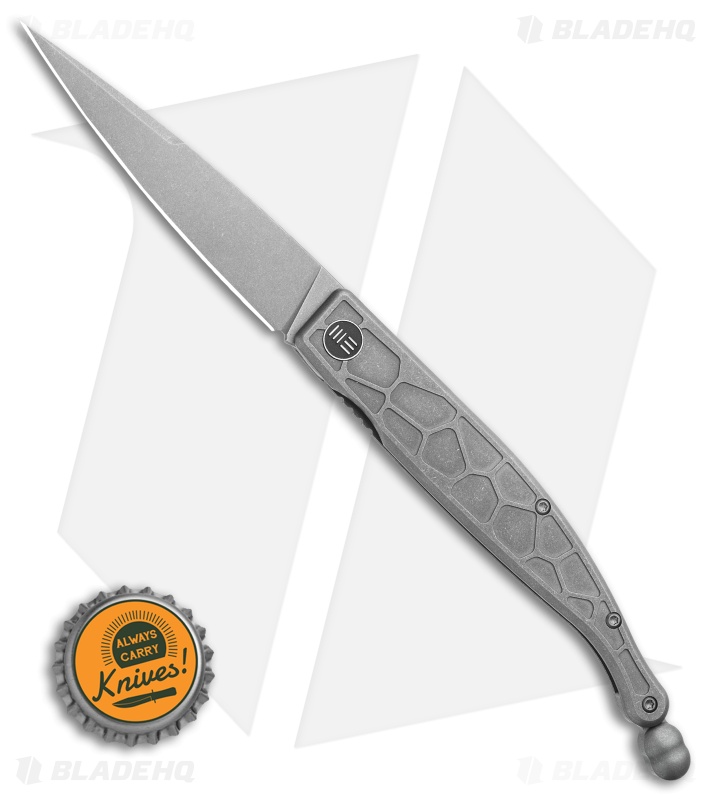 WE Knife Co. Roman Frame Lock Knife Gray Titanium (4.00" SW) 2008B