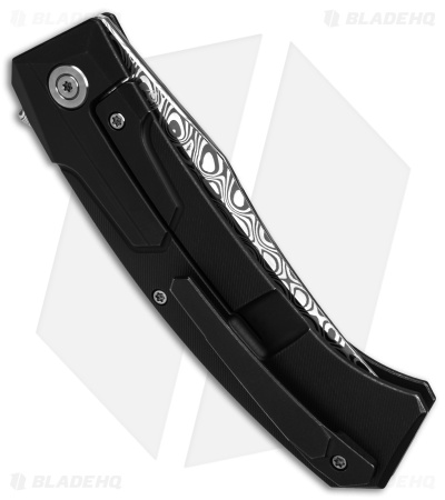 WE Knife Co. Shuddan Frame Lock Black Titanium (3.48" Damasteel) WE21015-DS1