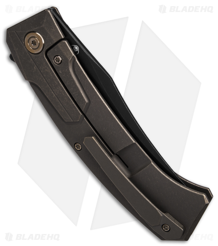 WE Knife Co. Shuddan Frame Lock Knife Bronze Titanium (3.48" Black SW) WE21015-3