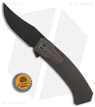 WE Knife Co. Shuddan Frame Lock Knife Bronze Titanium (3.48" Black SW) WE21015-3