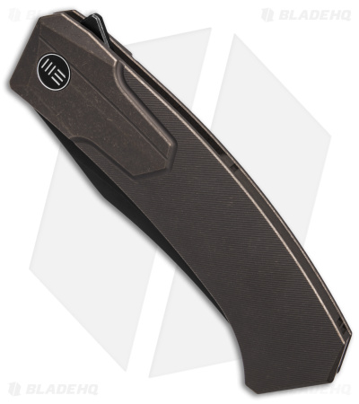 WE Knife Co. Shuddan Frame Lock Knife Bronze Titanium (3.48" Black SW) WE21015-3