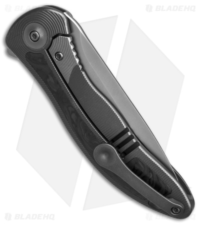 WE Knife Co. Synergy2v2  Knife Integral Gray Ti/CF (3.5" BB) WE18046CF-1