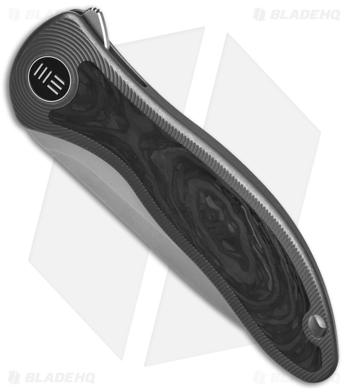 WE Knife Co. Synergy2v2  Knife Integral Gray Ti/CF (3.5" BB) WE18046CF-1