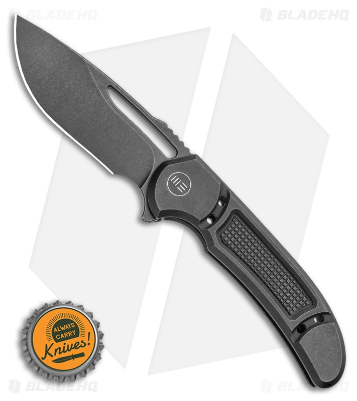 WE Knife Co. Ferrum Forge Minax Frame Lock Knife Black Titanium (3.5" Black SW)