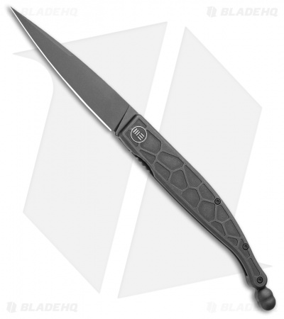 WE Knife Co. Roman Frame Lock Black Ti (4.00"  Black SW) 2008C