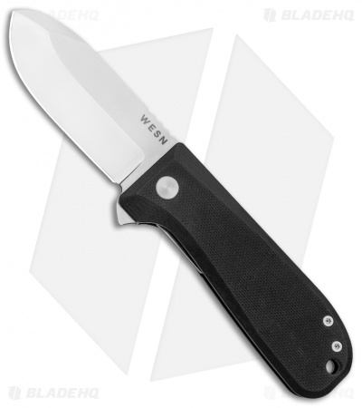 Wesn Goods Allman Liner Lock Knife Black G-10 (2.75" Satin) WESN041