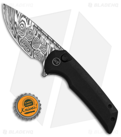 WE Knife Co. Mini Malice Button Lock Black Titanium (2.98" Dama) WE054BL-DS1