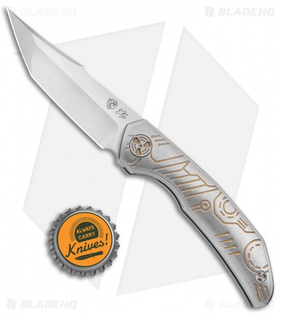 WingManEDC FERUS Frame Lock Knife Bronze Titanium  (3" Satin)