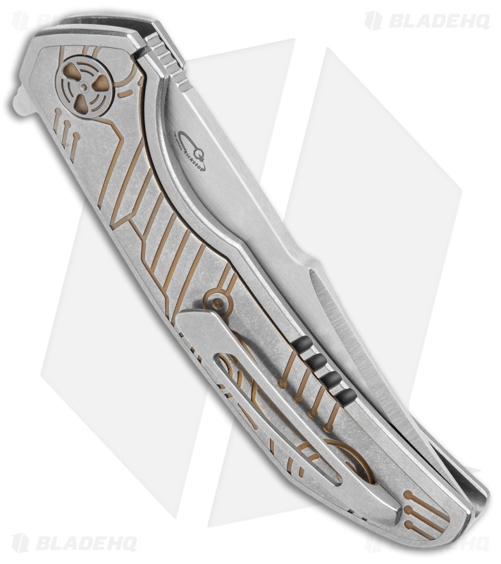 WingManEDC FERUS Frame Lock Knife Bronze Titanium  (3" Satin)