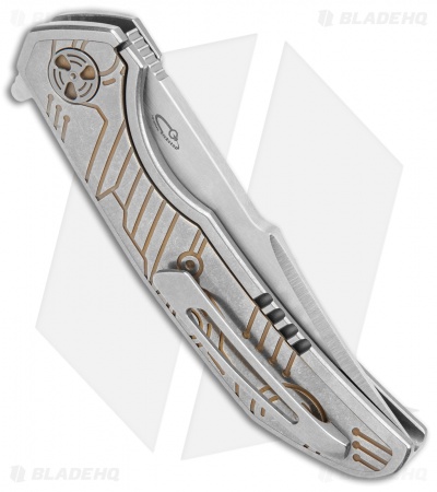 WingManEDC FERUS Frame Lock Knife Bronze Titanium  (3" Satin)