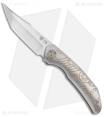 WingManEDC FERUS Frame Lock Knife Bronze Titanium  (3" Satin)