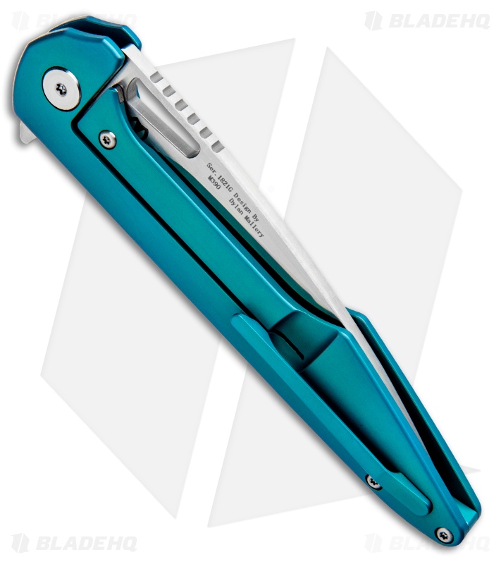 Artisan Cutlery Archaeo Frame Lock Flipper Knife Green Ti/CF (3.75" Satin)