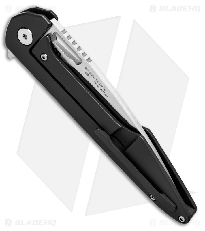 Artisan Cutlery Archaeo Frame Lock Flipper Knife Black Ti/CF (3.75" Satin)