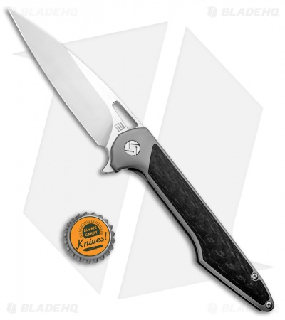 Artisan Cutlery Archaeo Frame Lock Flipper Knife Gray Ti/CF (3.75" Satin)
