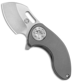 Curtiss Custom Knives Nano Flipper Knife Titanium (2" CPM-154 Stonewash)