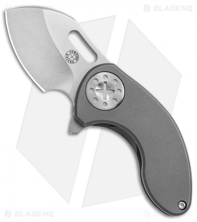 Curtiss Custom Knives Nano Flipper Knife Titanium (2" CPM-154 Stonewash)