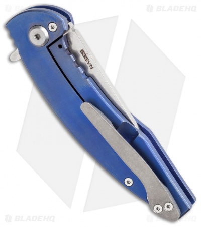Fodale Orion Flipper Knife Titanium Blue (3.375" Stonewash)