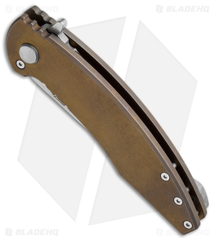 Fodale Orion Flipper Knife Titanium Bronze (3.375" Stonewash)