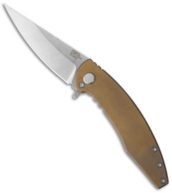 Fodale Orion Flipper Knife Titanium Bronze (3.375" Stonewash)