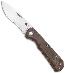 BlackFox Ciol Slip Joint Knife Brown Micarta (2.75" Stonewashed) 