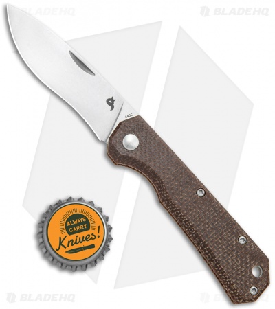 BlackFox Ciol Slip Joint Knife Brown Micarta (2.75" Stonewashed) 