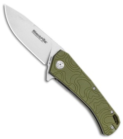 BlackFox Echo 1 Liner Lock Flipper Knife OD Green (3.25"  Stonewash)