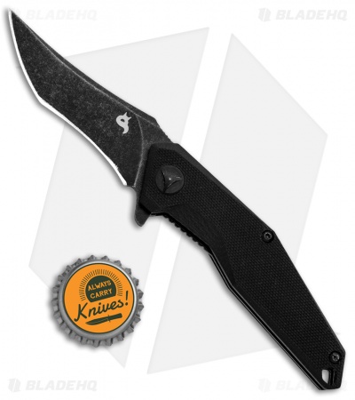 BlackFox Kravi Shai Liner Lock Knife Black G-10 (2.6" Black) 