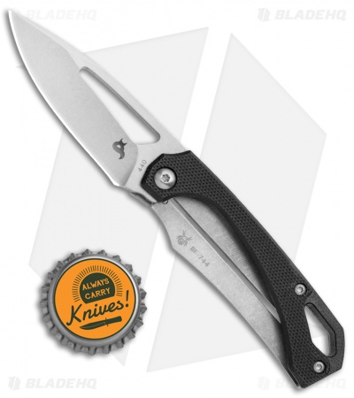 BlackFox Racli Frame Lock Folding Knife Black G-10 (2.5" Stonewash) 01FX855