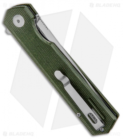 BlackFox Revolver Liner Lock Knife Green Micarta (3.5" Satin) BF-740 OD  