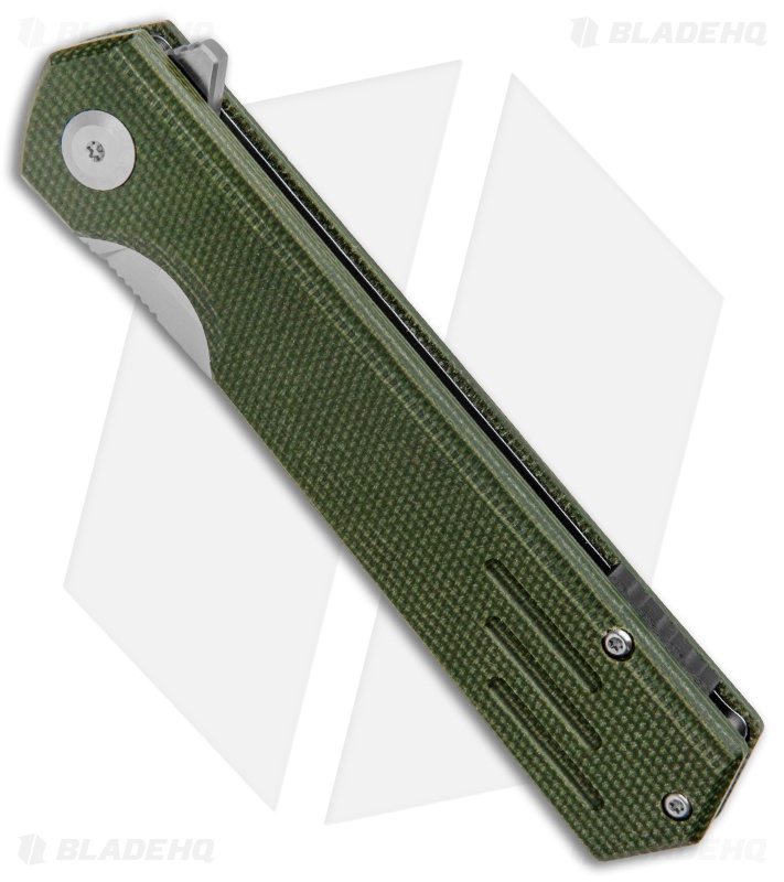 BlackFox Revolver Liner Lock Knife Green Micarta (3.5" Satin) BF-740 OD  