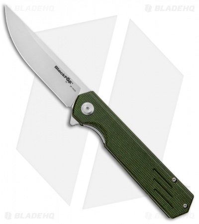 BlackFox Revolver Liner Lock Knife Green Micarta (3.5" Satin) BF-740 OD  