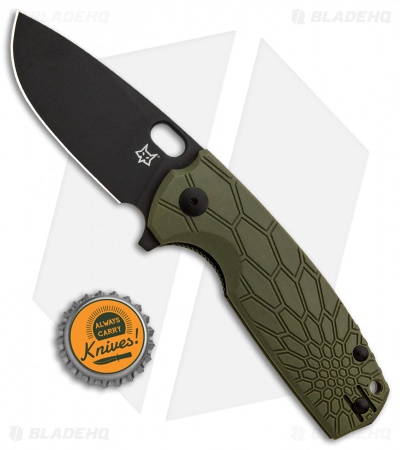 Fox Knives Core Flipper Knife | Black N690Co | OD Green