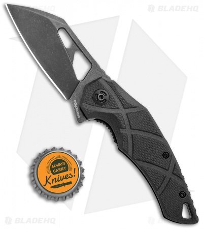 FoxEdge Atrax Flipper Folding Knife Black G10 (3.5" Black SW)