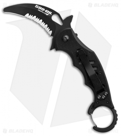 Fox Knives Karambit | Liner Lock Rescue Knife | Black G-10