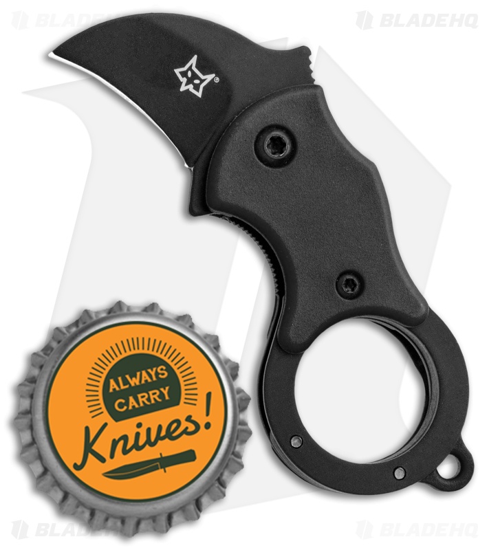Fox Knives Mini-KA Linerlock Karambit Knife Black (1" Black) FX-535 B