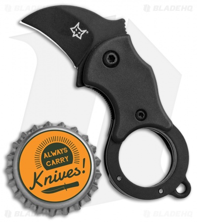 Fox Knives Mini-KA Linerlock Karambit Knife Black (1" Black) FX-535 B