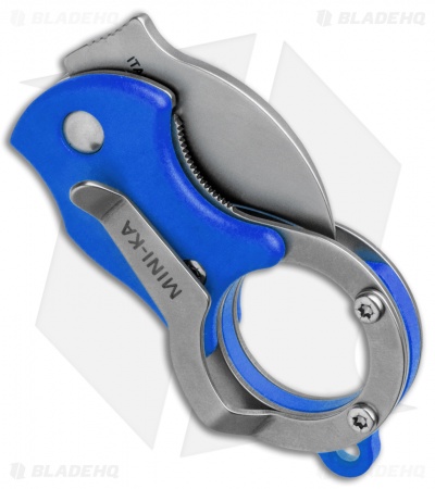 Fox Knives Mini-KA Linerlock Karambit Knife Blue (1" Bead Blast) FX-535 BL