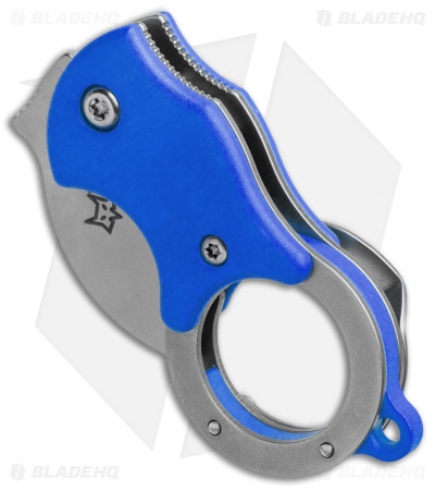 Fox Knives Mini-KA Linerlock Karambit Knife Blue (1" Bead Blast) FX-535 BL