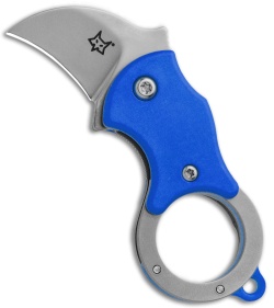 Fox Knives Mini-KA Linerlock Karambit Knife Blue (1" Bead Blast) FX-535 BL