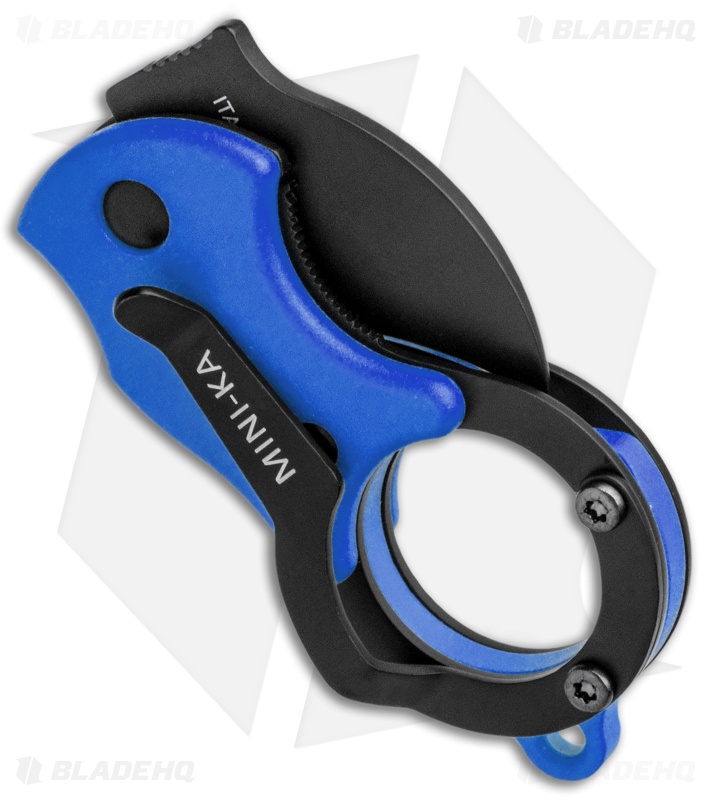 Fox Knives Mini-KA Linerlock Karambit Knife Blue (1" Black) FX-535 BLB